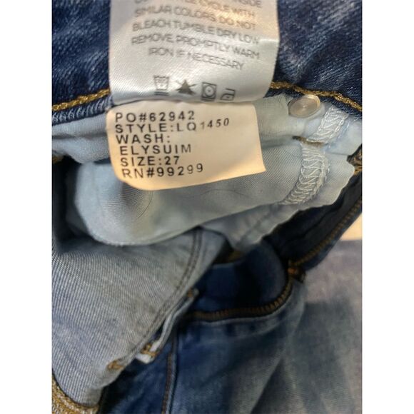 Level 99 Women's Blue Cuffed-Hem Jean Shorts Size 27 - Picture 9 of 9